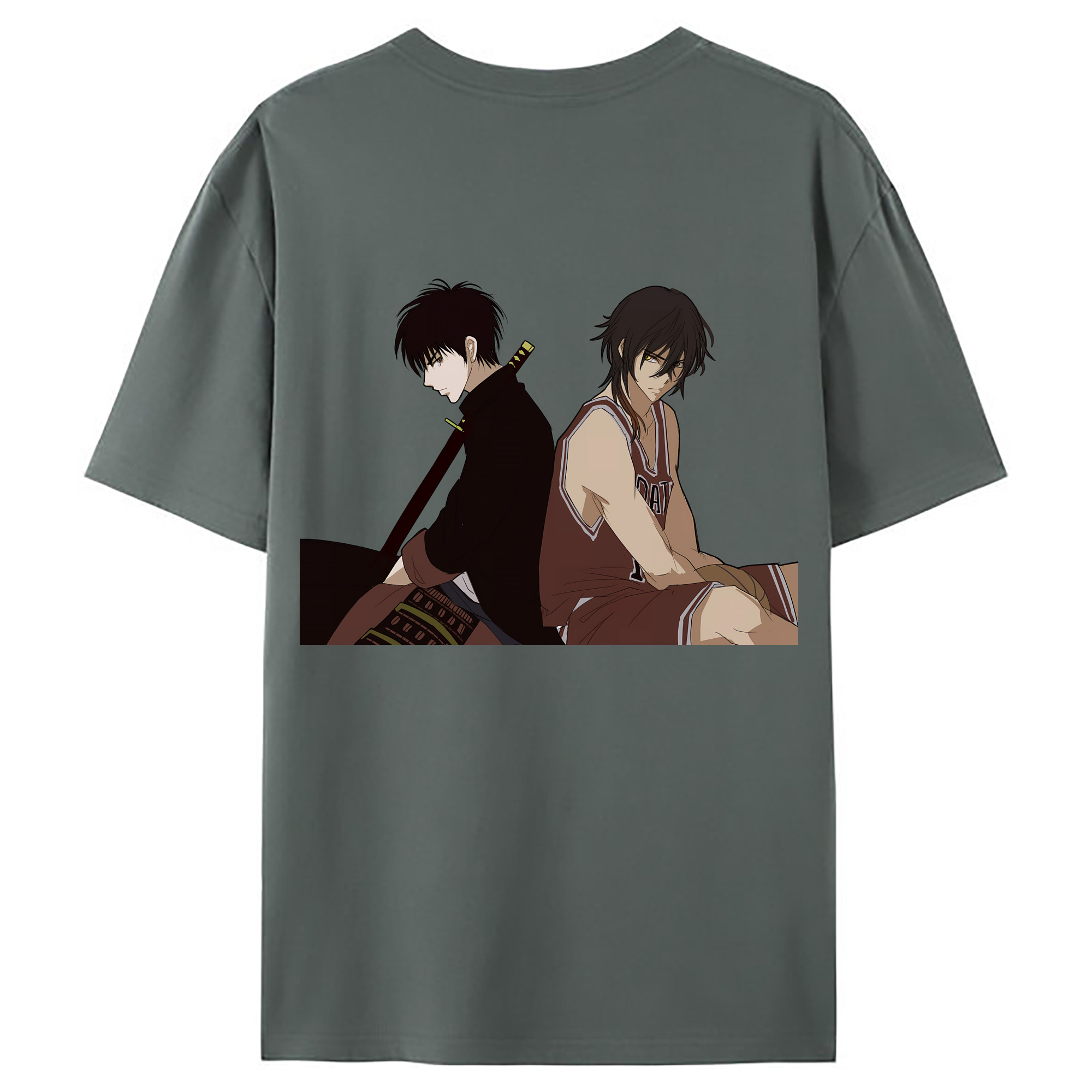 （画像用） SLAM DUNK／スラムダンク 綿100％ メンズ半袖Tシャツ（バックプリント） 通気性